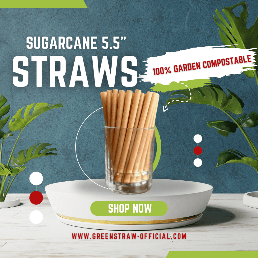 00198715277418 GreenStraw Sugarcane Straws – 5.5-inch Bulk pack of 7000