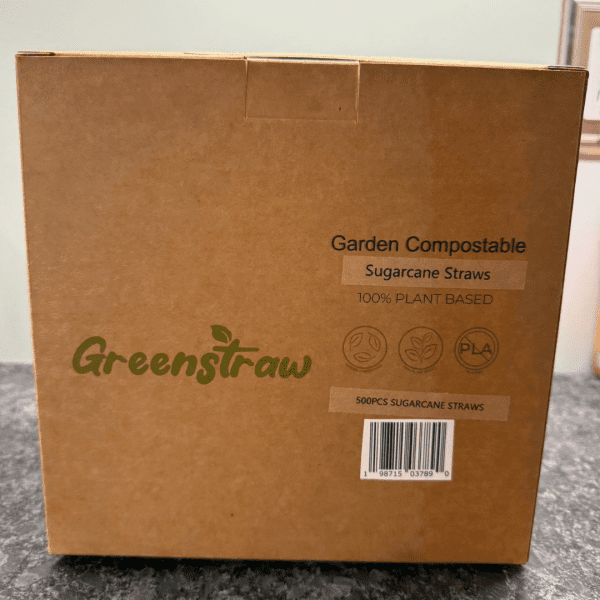 8" sugarcane straw box of 500