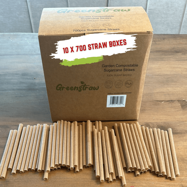 5.5" straws spread over a table